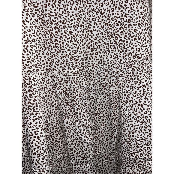 Fantaslook Women's Casual Dress Medium Leopard Print Brown and White NEW - Picture 2 of 6